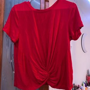Red Hollister Knotted crop top